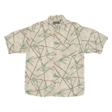 PURITAN Mens Hawaiian Shirt Beige Floral S