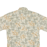 PIERRE CARDIN Mens Hawaiian Shirt Green Floral S