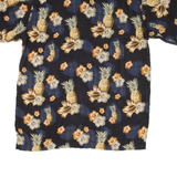 DAVID TAYLOR Mens Hawaiian Shirt Blue Floral XL