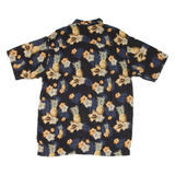 DAVID TAYLOR Mens Hawaiian Shirt Blue Floral XL