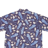 ROUNDTREE & YORKE Mens Shirt Blue Crazy Pattern XL