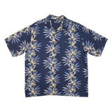 PURITAN Mens Hawaiian Shirt Blue Floral XL