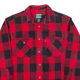 GUIDE SERIES Mens Flannel Shirt Red Check Long Sleeve S