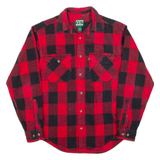 GUIDE SERIES Mens Flannel Shirt Red Check Long Sleeve S