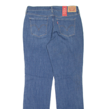 LEVI'S 505 Floral Womens Jeans Blue Regular Straight Stone Wash W30 L32