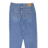 LEVI'S BIG E Distressed Womens Jeans Blue Regular Mom Stone Wash W31 L30