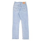 LEVI'S Wedgie Distressed Womens Jeans Blue Regular Straight Stone Wash W25 L28
