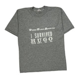 Hurricane Hugo Fast Ball Single Stitch T-Shirt - Large Gray Cotton