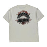 Motorcycles Harley Davidson Graphic T-Shirt - XL White Cotton