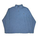 Polo By Ralph Lauren 1/4 Zip - 4XL Blue Cotton
