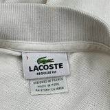 Lacoste Polo Shirt - XL White Cotton
