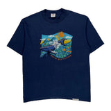 Pier 39, San Francisco Crazy Shirt Graphic T-Shirt - Large Blue Cotton