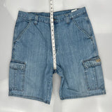 Wrangler Cargo Shorts - 34W 10L Blue Denim
