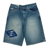 Enyce Hip Hop Denim Shorts - 34W 12L Blue Cotton