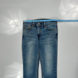 Levis Slim Fit Jeans - 28W 30L Blue Cotton