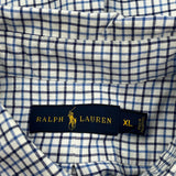 Ralph Lauren Checked Shirt - XL Blue Cotton