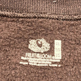 Fruit Of The Loom Sweatshirt - XL Brown Cotton