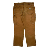 Carhartt Double Knee Carpenter Pants - 36W 32L Brown Cotton