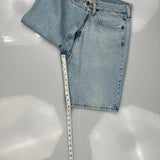 Wrangler Denim Shorts - 32W 10L Light Wash Cotton