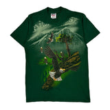 Oneita Single Stitch T-Shirt - Medium Green Cotton