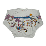 Unbranded Cartoon Sweatshirt - XL White Cotton Blend