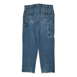 Dickies Double Knee Carpenter Jeans - 36W 32L Blue Cotton
