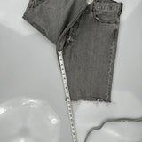 Levis Denim Shorts - 36W 10L Grey Cotton