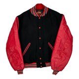 Made In USA Game Varsity Jacket - XL Black Leather