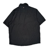 Dickies Pinstripe Short Sleeve Shirt - XL Black Cotton