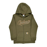 Age 10-12 Carhartt Hoodie - Medium Green Cotton Blend