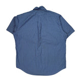 Ralph Lauren Checked Short Sleeve Shirt - XL Blue Cotton