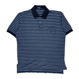 Polo By Ralph Lauren Striped Polo Shirt - Large Blue Cotton