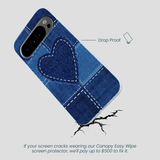 Powder Blue Denim Heart Google Pixel 10 Pro XL Case