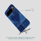 Powder Blue Denim Heart Google Pixel 10/10 Pro Case