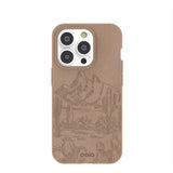 Chocolate Brown Desert Run iPhone 14 Pro Case