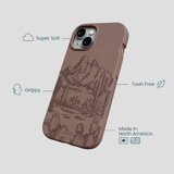Chocolate Brown Desert Run iPhone 14 Case