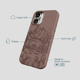 Chocolate Brown Desert Run iPhone 16 Case