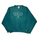 Philadelphia Eagles Logo Athletics Football Sweatshirt - 2XL Green Cotton