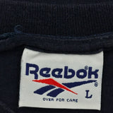 Reebok Single Stitch T-Shirt - Large Navy Cotton