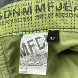 Mishka Nyc Contrast Stitch Denim Shorts - 34W 14L Gray Denim