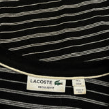 Lacoste Striped T-Shirt - Medium Black Cotton