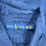 Ralph Lauren Tall Shirt - 2XL Blue Linen