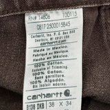 Carhartt Double Knee Carpenter Pants - 36W 32L Brown Cotton