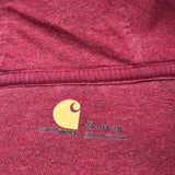 Carhartt Spellout Hoodie - XL Red Cotton Blend