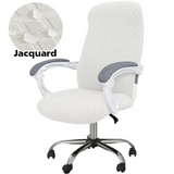 Anyseat White Office Chair Cover – Waterproof Stretchable Spandex Jacquard Slipcover, Anti‑Dirt Protection