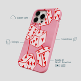 Bubblegum Pink Dicey Cherries iPhone 15 Pro Max Case