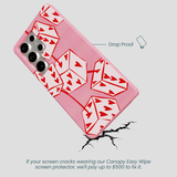 Bubblegum Pink Dicey Cherries Samsung Galaxy S25 Ultra Case
