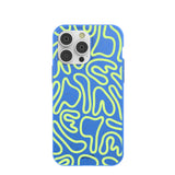 Electric Blue Dizzy Dreams iPhone 14 Pro Max Case