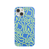 Electric Blue Dizzy Dreams iPhone 14/16e Case
