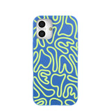 Electric Blue Dizzy Dreams iPhone 16 Plus Case